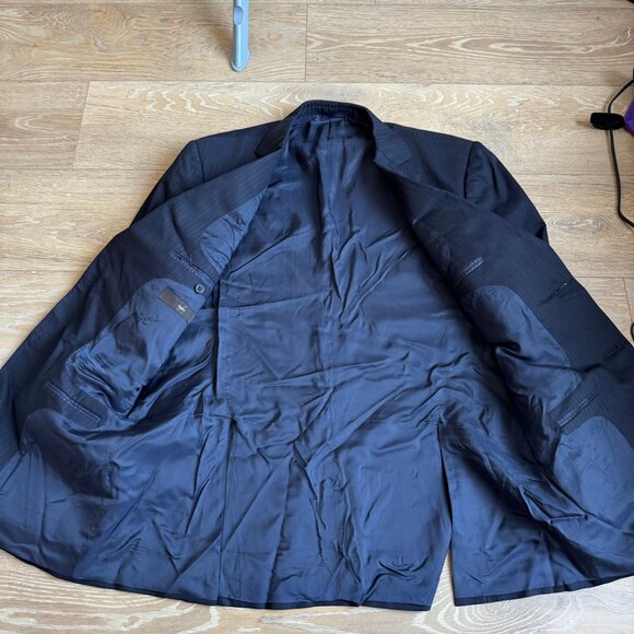 Ermenegildo Zegna Z Navy Blue Pinstripe Two Button 42R IT52 Suit Jacket - Picture 3 of 14